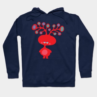 TREE HEADS Cute Red Imaginary Kids Kawaii Monster with Funny Antlers - UnBlink Studio by Jackie Tahara Hoodie